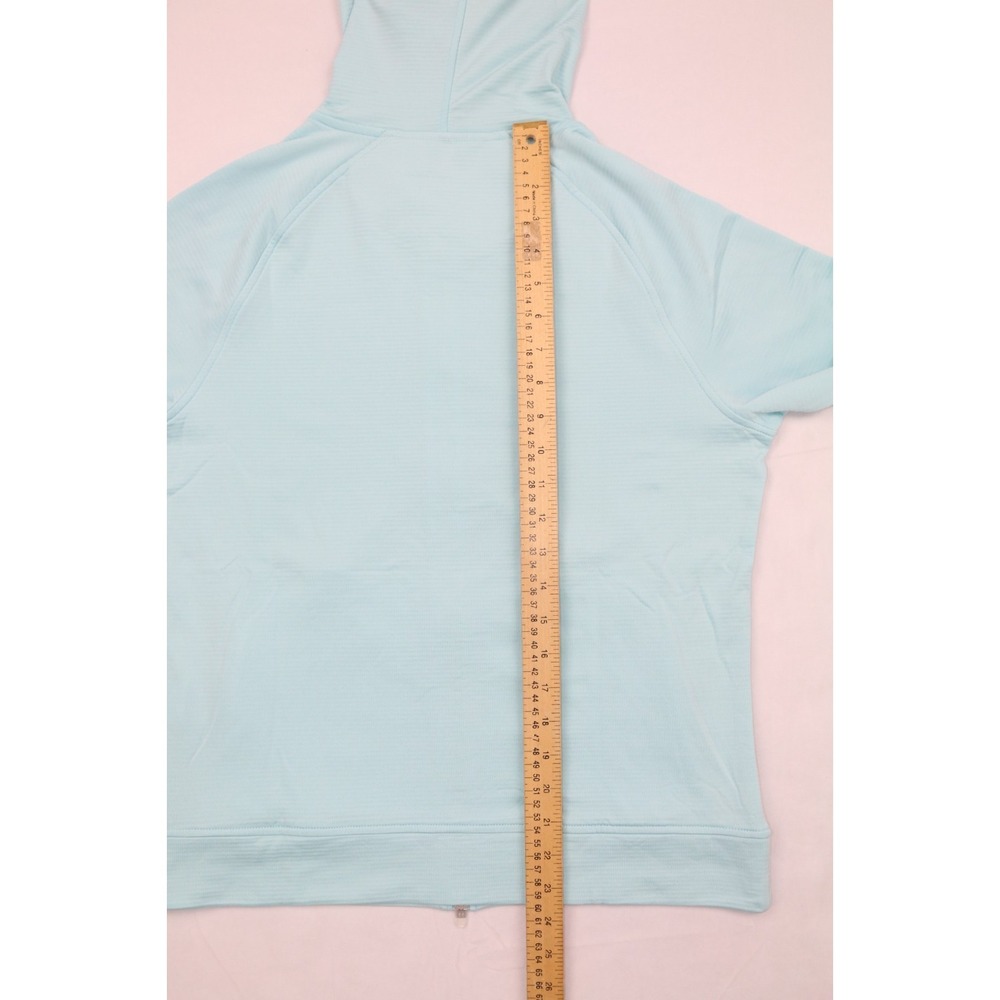 Peter Millar Beaumont Full Zip Hoodie Jacket Womens Medium Teal Golf Perfomance - Picture 15 of 16